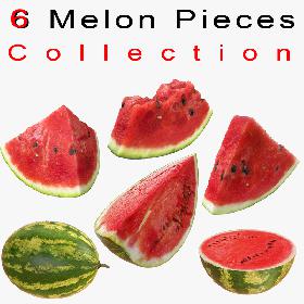 Watermelon Sliced Piece Section Restaurant ceremony celebration meal dinner buffet cafeteria festival hotel feast Collection set